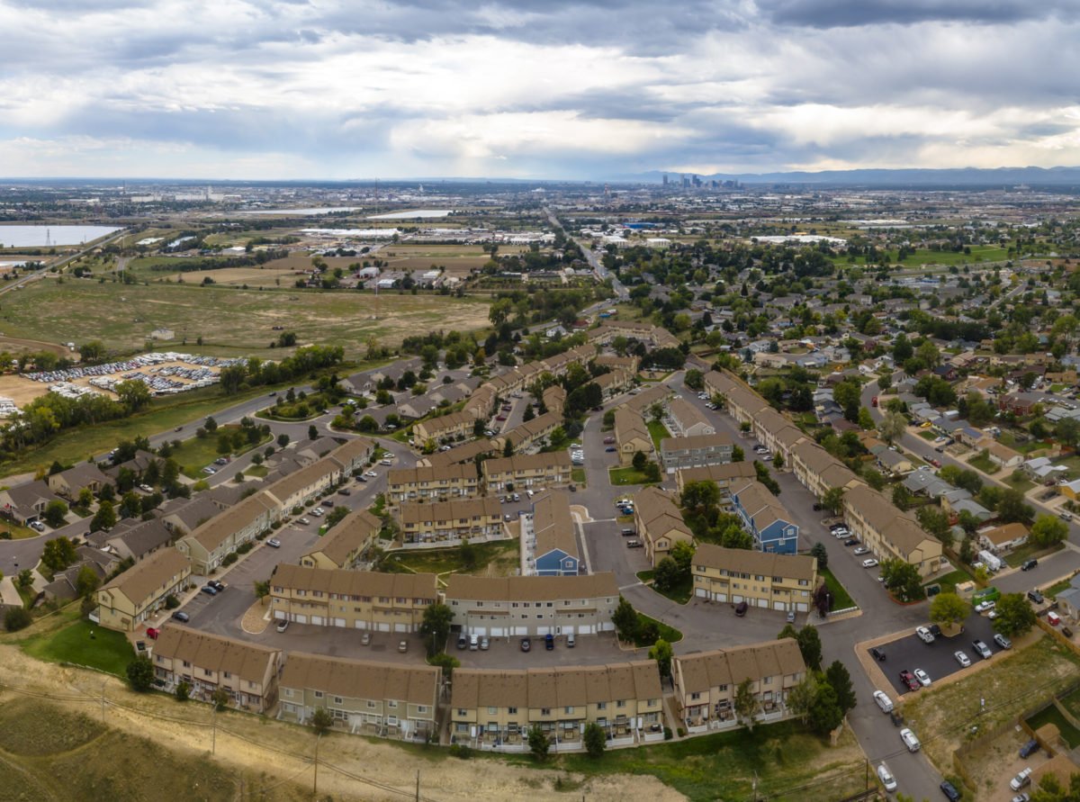 HR residential real estate aerial drone photo